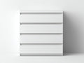 Commode - Panneaux de bois - 110 x 42 x 90 cm - Blanc - Style moderne minimaliste sans poignées