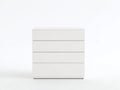 Commode - Panneaux de bois - 105 x 42 x 85 cm - Blanc - Style moderne minimaliste sans poignées