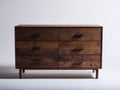 Commode - Bois - 150 x 45 x 85 cm - Marron - Style moderne rétro avec pieds surélevés