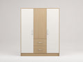 Armoire - Bois - 170 x 60 x 200 cm - Blanc Bois clair - Style moderne naturel