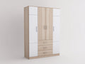 Armoire - Bois - 180 x 60 x 200 cm - Blanc Bois clair - Style moderne naturel