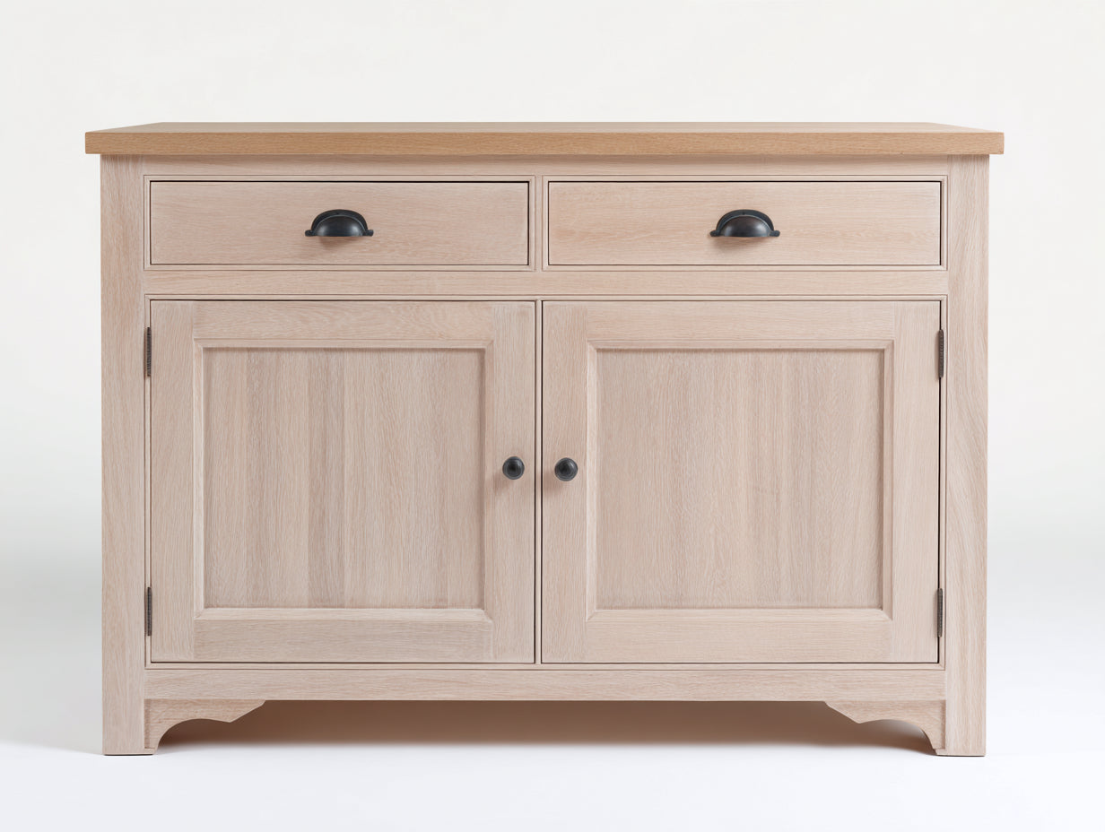 Buffet - Bois-Métal - 104 x 43 x 88 cm - Bois clair - Style rustique
