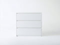Commode - Panneaux de bois - 100 x 40 x 85 cm - Blanc - Style moderne minimaliste sans poignées