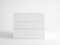 Commode - Panneaux de bois - 100 x 42 x 85 cm - Blanc - Style moderne minimaliste sans poignées