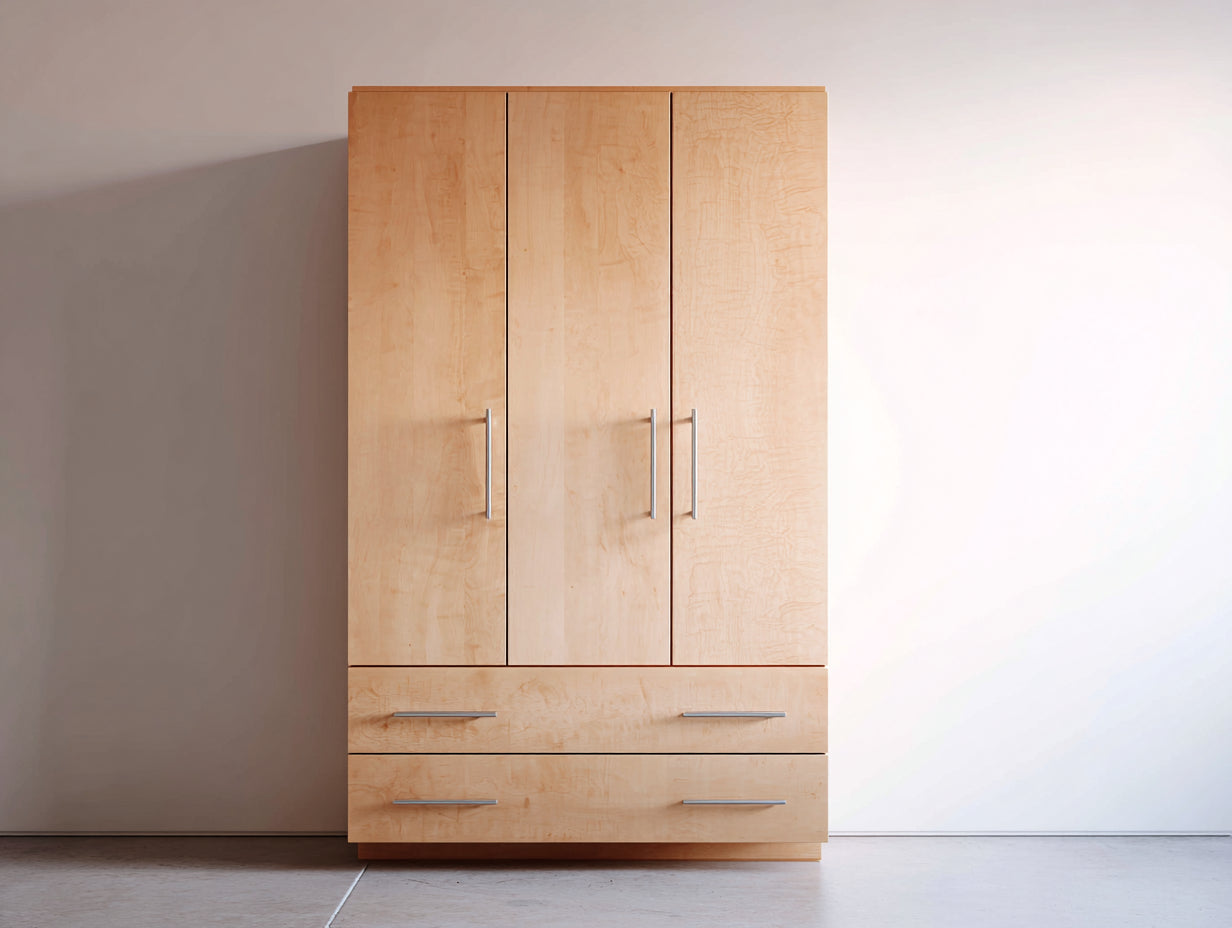 Armoire - Bois - 140 x 60 x 195 cm - Bois clair - Style moderne naturel