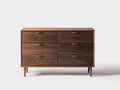 Commode - Bois - 140 x 45 x 85 cm - Marron - Style moderne rétro avec pieds surélevés