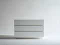 Commode - Panneaux de bois - 120 x 45 x 75 cm - Blanc - Style moderne minimaliste sans poignées